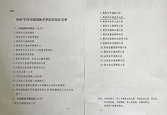 江濱壹號(hào)小區(qū)榮獲2020年度“市級(jí)園林式居住區(qū)”稱號(hào)